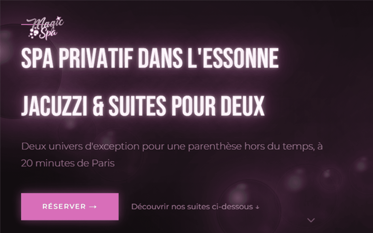 Site web de Magic Spa réalisé par Asap Studio