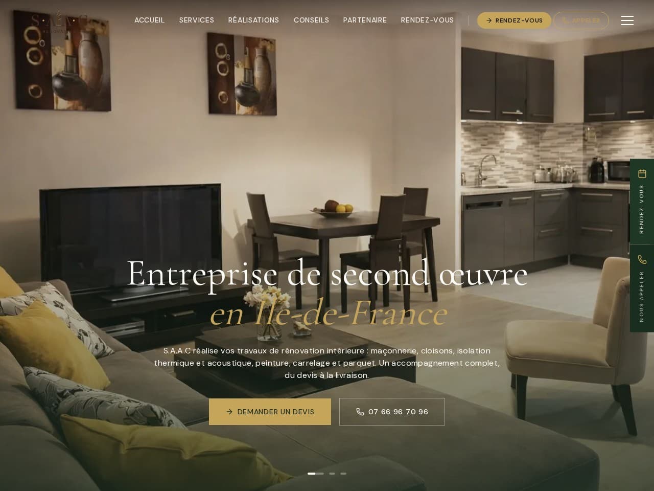 Site web de S.A.A.C Rénovation réalisé par Asap Studio